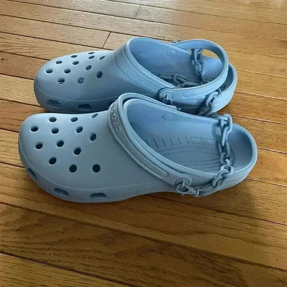 Crocs Classic Clog Unisex Blue Slip On Size 13 Casual Shoes - Picture 4 of 6